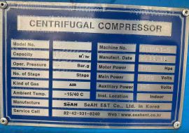 全新积压。离心式空压机头。215立方。压力0.63MPa